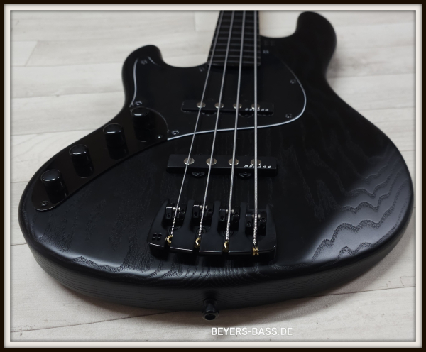Preview: Sandberg California II TT4 Fretless, Open Pore Black, Lefthand